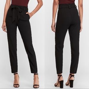 Express High Waisted Paper Bag Ankle Pant